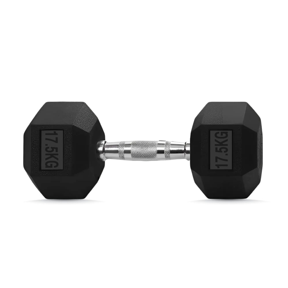 ดัมเบลยางเหลี่ยม HOMEFITTOOLS 17.5 KG 1 คู่